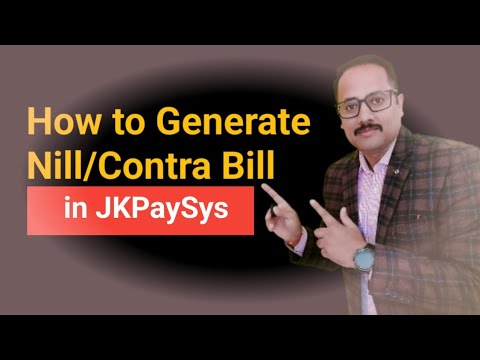 How to Generate Nill/Contra Bill in JKPaySys||Electricity बिल कैसे बनाएं@DrKatochOfficial