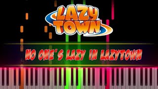 No One&#39;s Lazy in LazyTown - LazyTown piano cover [piano tutorial + sheet piano]