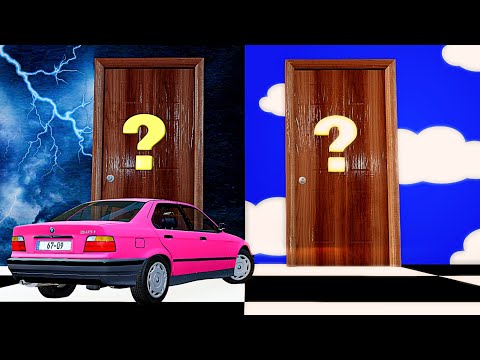 Mystery Doors Game, SCARY or HAPPY World?- BeamNG.drive