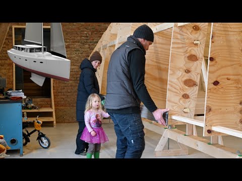 Bracing Frames For Future Boat Hull - DIY Boat Build - Ep. 337 RAN Sailing