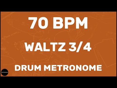 Waltz 3/4 | Drum Metronome Loop | 70 BPM