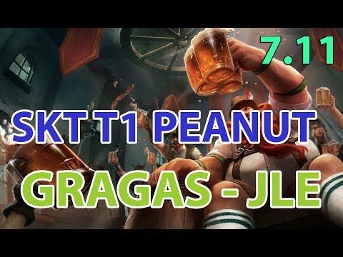 SKT T1 Peanut - Gragas vs Ivern Jungle - Patch 7.11