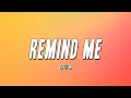 Giveon Remind Me Lyrics