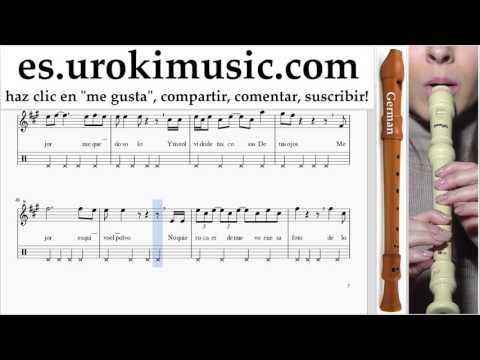 Tutorial de flauta dulce G. Prince Royce & Shakira - Deja Vu Clases Notas Parte#2 um-hli927