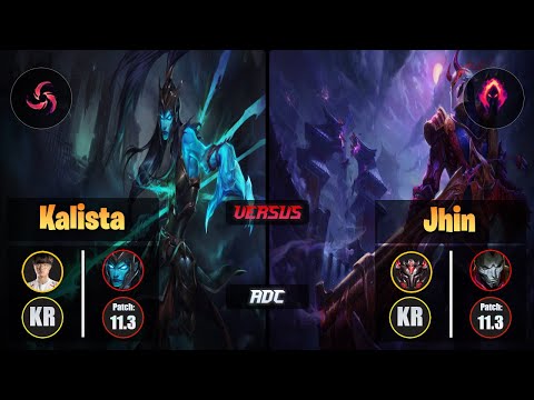 Faker KALISTA (ADC) [Hail of Blades] VS JHIN - Grandmaster KR Patch 11.3