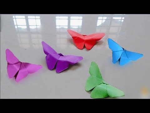 Diy :how to make butterfly with paper ||easy ||simple arts with mufeeda.