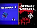 Top 10 MOST ATTEMPTS to Beat a Level.. | Geometry Dash
