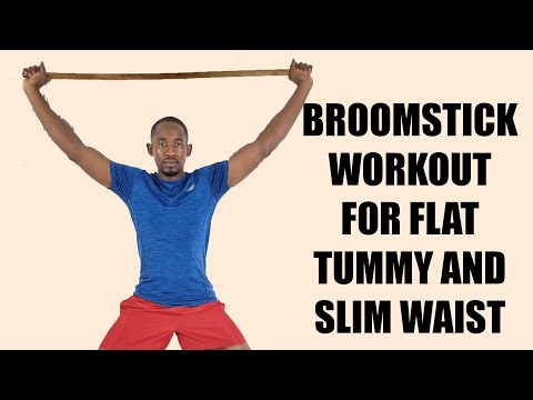 20 Minute Broomstick Workout For A Flat Tummy and Slim Waist