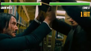 Download lagu John Wick vs. Ernest WITH HEALTHBARS | Library Fight | HD | John Wick 3: Parabellum mp3