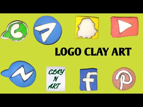 Apps logo Clay Art - YouTube, Facebook, Snapchat, Whatsapp, Telegram, Messenger, Pinterest !!