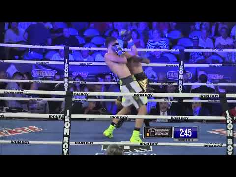 ELG sponsor tag on Iron Boy Boxing show