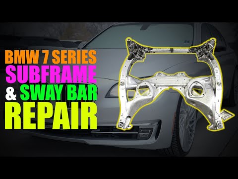 How To Replace A Damaged Subframe and Sway Bar On A BMW (7 Series) #pothole #750li #BMW