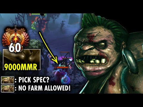 OMG THIS PUDGE NONSTOP BULLYING 9K MMR SPECTRE SAFE LANE NO FARM ALLOWED | GENIUS PUDGE