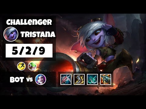 Tristana Gameplay Challenger Replay S11 - 11.10 Bot Lane (5/2/9) - EU
