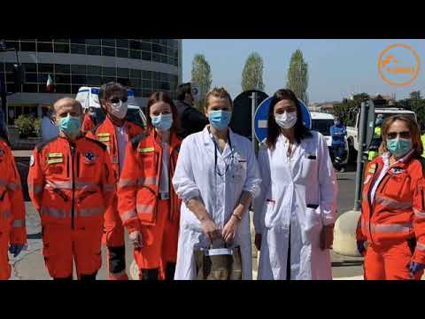 Coronavirus: il saluto al personale ospedaliero di Modena