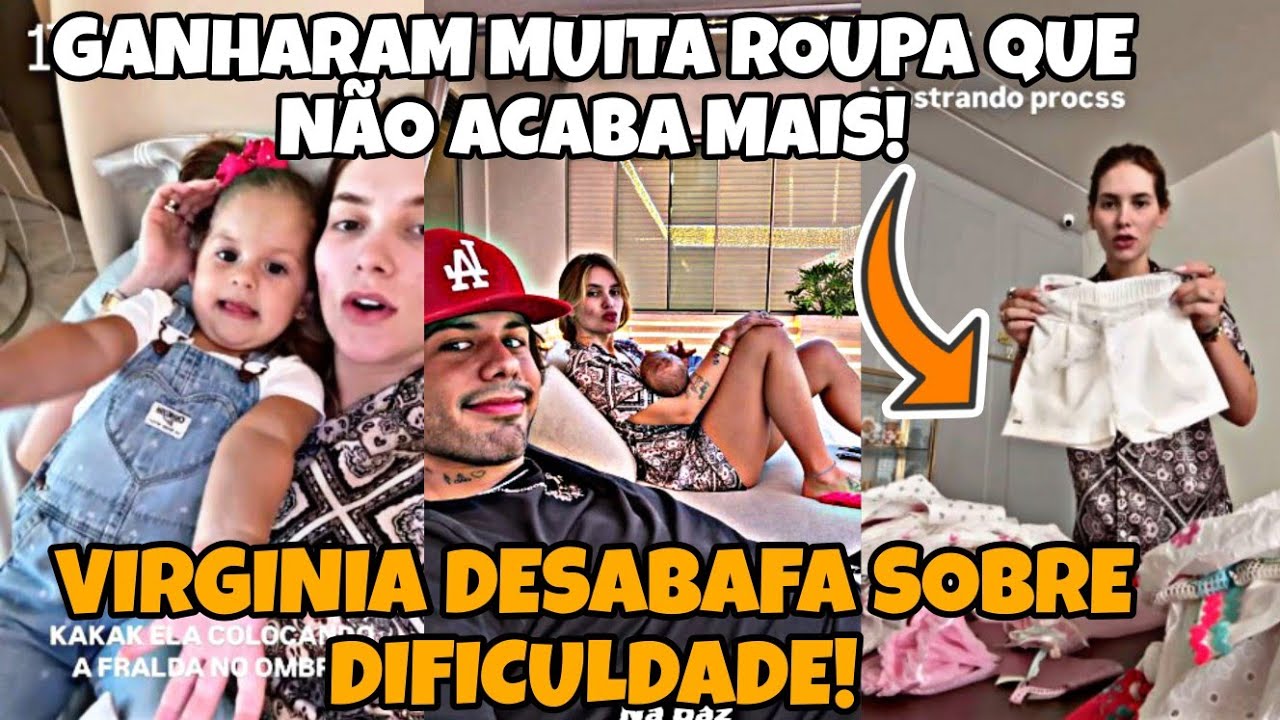 Virginia se surpreende com muitas roupas que os filhos ganharam😲 e desabafa sobre dificuldades.