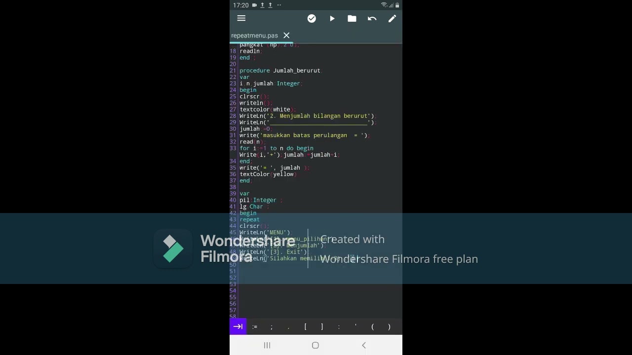 contoh program pascal