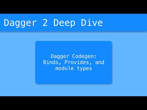 Dagger 2 Deep Dive (23/55) - Dagger codegen: Binds, Provides, and module types