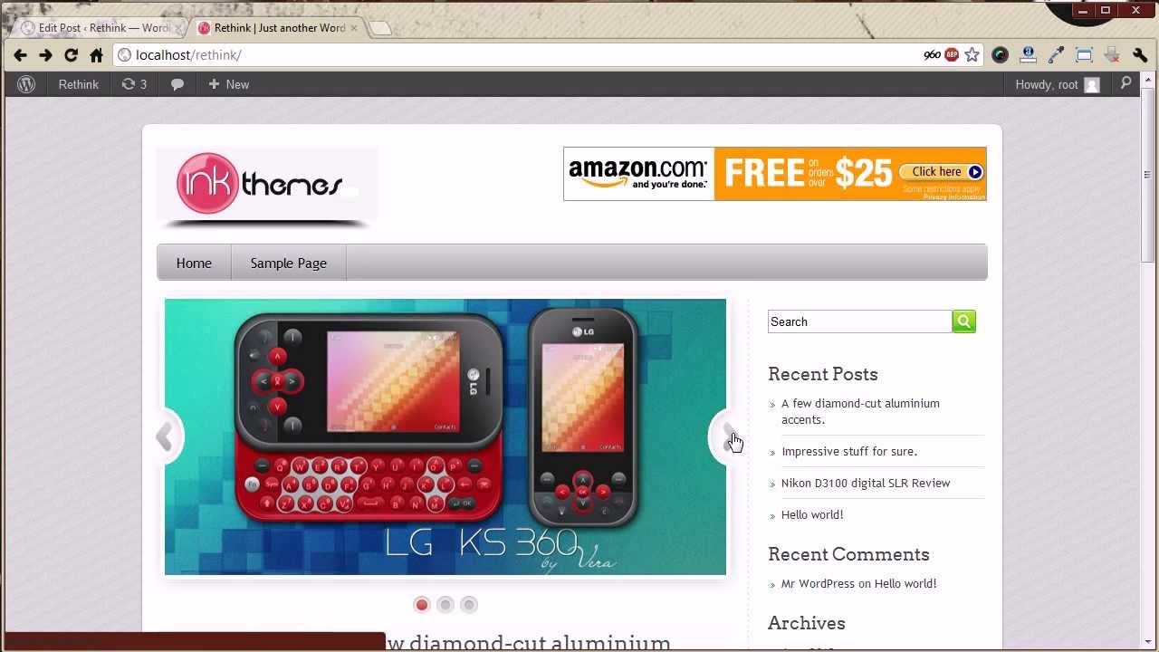 Rethink Premium Wordpress Theme -- Setting Home Page from Themes Options Panel