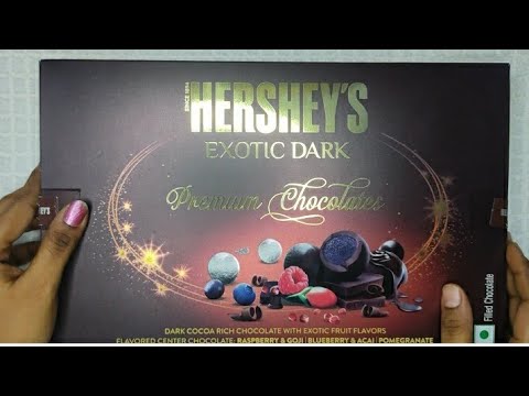 Hershey's Exotic Dark premium chocolate #viral #trending #chocolate #asmr #video #viralvideo