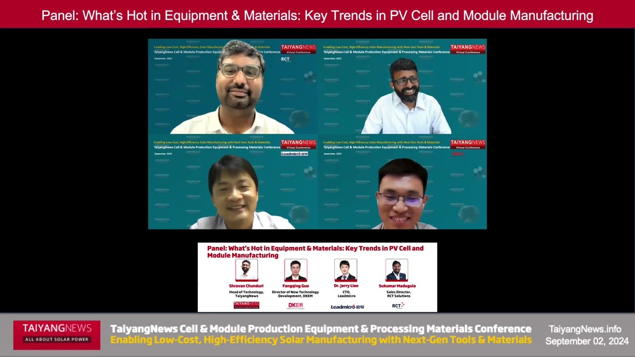 What’s Hot in Solar Equipment & Materials: Panel Discussion
