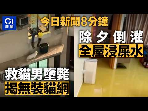 今日新聞｜土瓜灣男救貓失足飛墮花槽亡　揭單位無貓網｜屯赤隧道私家車失控　「彈珠式」撞壆釀3傷｜01新聞｜貓｜賀歲馬｜初三｜污水倒灌｜農曆新年｜尹錫悅｜2026年2月19日 #hongkongnews