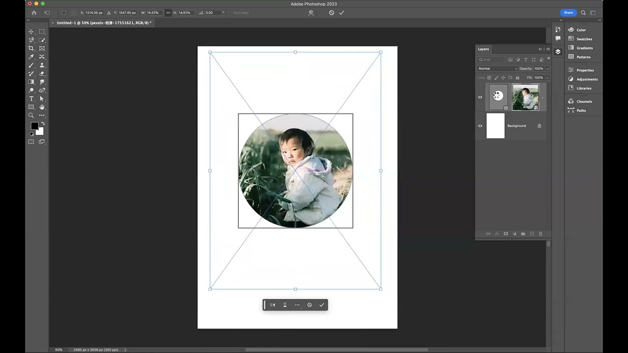 How to crop an image into a circle - Adobe Photoshop
