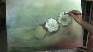 Pintando um quadro de rosas parte 2