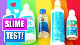 SLIME TEST! 🏳️‍🌈 Which Contact Lens Solution Is The Best To Make Slime? 👀