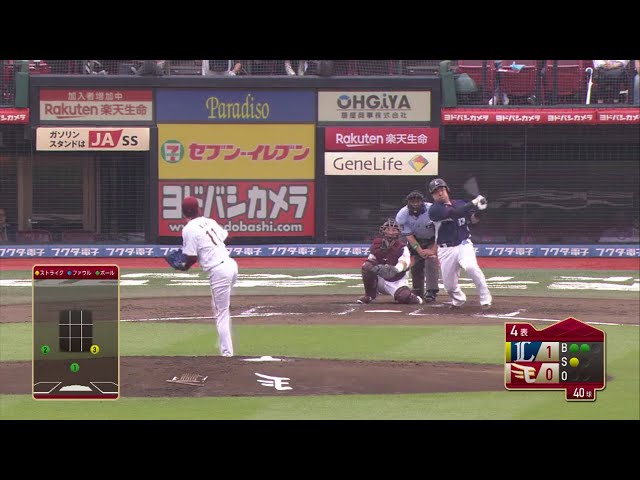【4回表】2打席連発!! ライオンズ・山川の今季22号となる左中間へのソロホームラン!! 2018/7/7 E-L