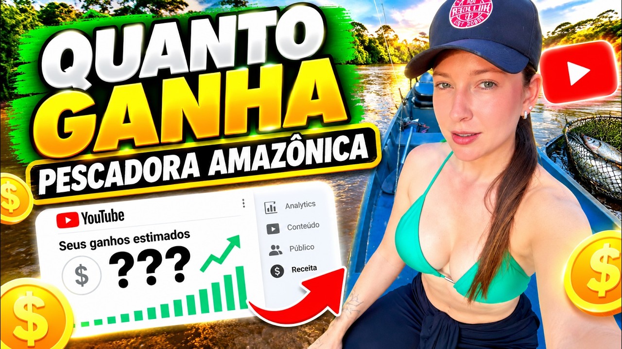 QUANTO GANHA O CANAL PESCADORA AMAZÔNICA | GANHOS REAIS 2026