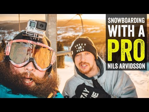 SNOWBOARDING with PRO boarder Nils Arvidsson in Järvsöbacken