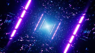 Rotating Neon Light Beam Cyber Tunnel vj background
