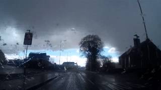 Drive In Hail And Rain In Perthshire Scotland