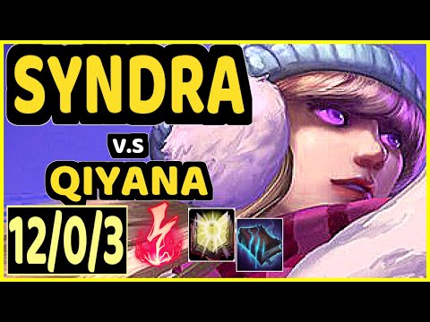 RY0MA (SYNDRA) vs QIYANA - 12/0/3 KDA MID CHALLENGER GAMEPLAY - OC