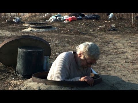 Flucht vor dem Kältetod in den Untergrund
