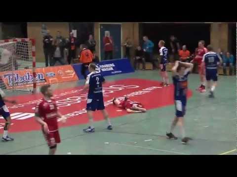Handball goalkeeper Edgars Kuksa saves the match
