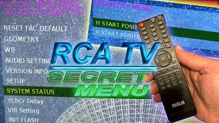 How To Enter The Secret Menu On An RCA TV - Fix Overscan Issues on RCA TV