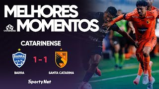GOLAÇO E BOLA ÁREA DECIDEM POR EMPATE - Barra 1x1 Santa Catarina - Melhores Momentos - Catarinense