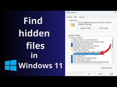 How to find hidden files in windows 11