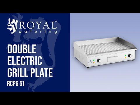 videoposnetek - Dvojna električna žar plošča - 700 x 400 mm - royal_catering - 1 - 4400 W