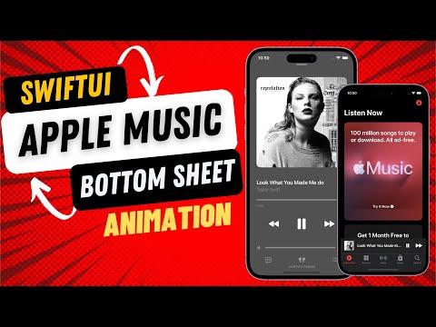 SwiftUI Bottom Sheet Animation like Apple Music App - Matched Geometry - Complex UI - Xcode 14 thumbnail
