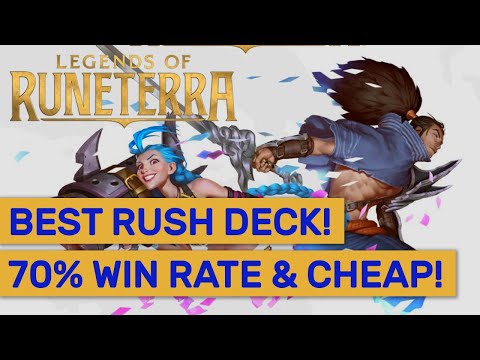 CHEAPEST RUSH DECK! 70% Win Rate Farming Deck Explained! | Legends Of Runeterra
