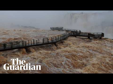 Iguazu Falls in South America hits record 10 times normal water flow