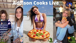 Addison Rae Cooks on Tik Tok Live