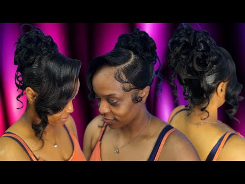 Updo Ponytail On Alopecia Client