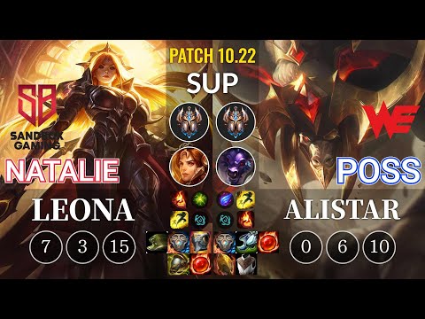 SB Natalie Leona vs WE Poss Alistar Sup - KR Patch 10.22