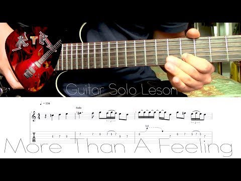 More Than A Feeling Guitar Solo Lesson - Boston (with tabs)