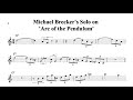 Michael Brecker Transcription on 'Arc of the Pendulum' (Amazing Solo!)