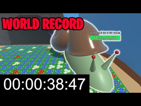 38 Seconds Stump Snail *WORLD RECORD* | Bee Swarm Simulator (Test Realm)